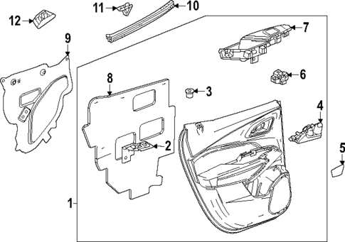 Interior Trim - Rear Door for 2024 Chevrolet Trax #0