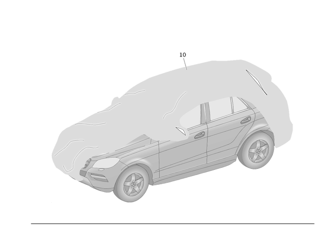 1668990086 - Tarp: Covering Tarp for Mercedes-Benz: GLE300d, GLE350, GLE400, GLE550e, GLE63 AMG, ML250, ML350, ML400, ML550, ML63 AMG Image