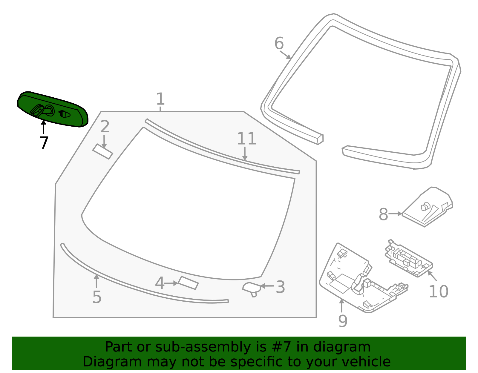 2020-2026 Nissan Interior Rear View Mirror 96321-7990A | Parts for