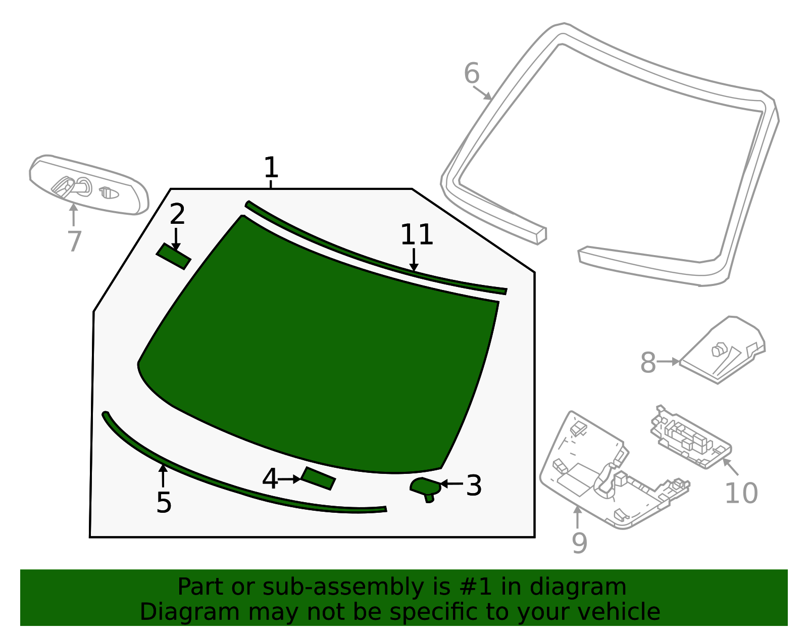 Genuine Windshield - G2700-6GP0A | NissanParts.cc | Nissan Parts Store