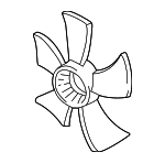 19020P8FA01 - Cooling System: Fan Blade for Honda: Odyssey, Pilot Image