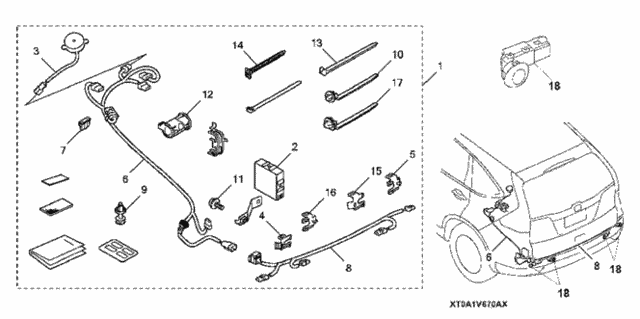 Back-UP Sensor & Attachment Kit for 2016 Honda CR-V #0