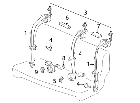 Seat Belt for 2003 Toyota Echo #3