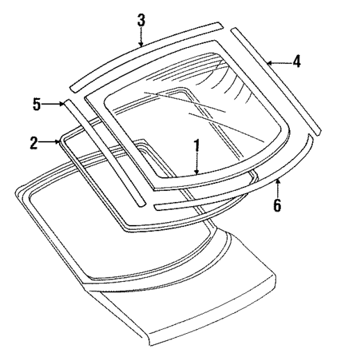 Glass - Lift Gate for 1994 Dodge Stealth #0