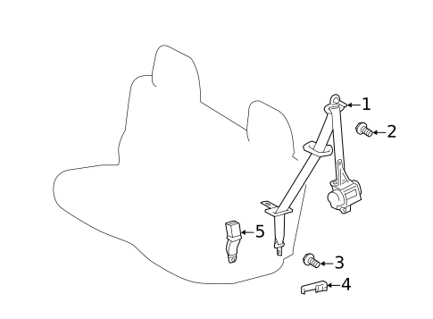 Seat Belt for 2012 Toyota Highlander #2