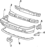 71101SD4670ZZ - Body: Bumper Cover for Acura: Legend Image