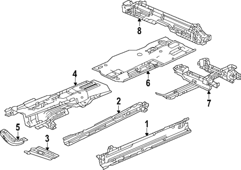 Floor & Rails for 2024 Honda CR-V #0