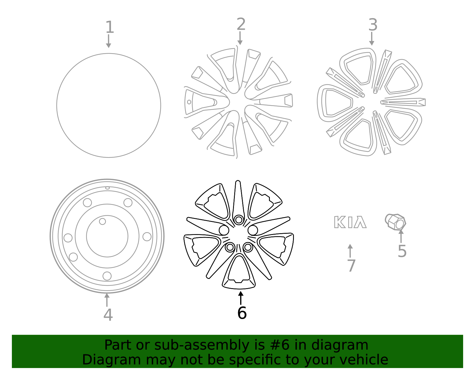 52960-A7000 - Wheel Cover 2014-2018 Kia | Kia.Parts Store