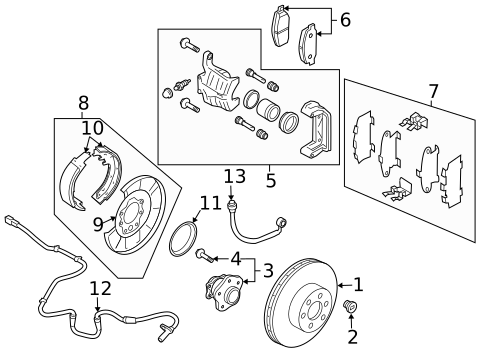 Brake Components for 2007 Nissan Murano #2