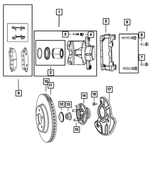 V1012555AD - : Pad Kit-Front Disc Brake for Chrysler: 300 | Dodge: Magnum Image