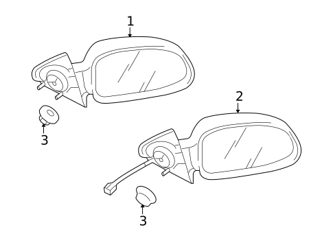Outside Mirrors for 2008 Mitsubishi Raider #0
