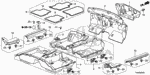 74251TA0A00 - Interior/Bumper: INSULATOR, DASHBOARD (OUTER) for Honda Image