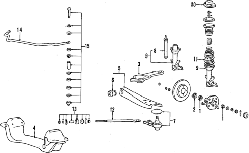 Front Suspension for 1989 Mitsubishi Starion #1