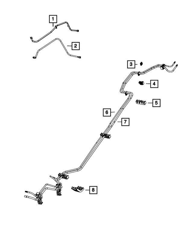 68039507AA - Fuel: Fuel Return Tube for Mopar Image image