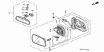 76400SL0003ZA - Interior/Bumper: MIRROR, REARVIEW *NH1L* (BLACK) for Acura Image