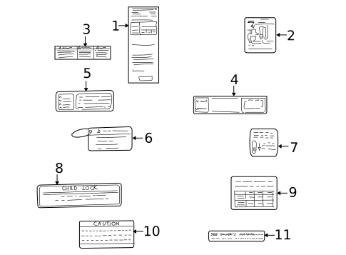 Labels for 1999 Suzuki Vitara #0