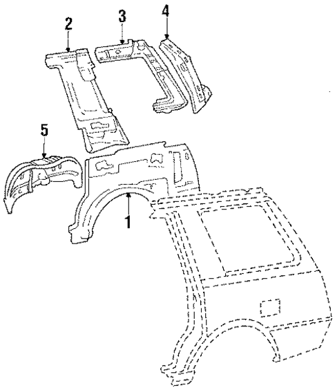 Inner Structure & Rails for 1990 Dodge Colt #1