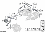 11537883931 - Engine: Coolant Line, Turbocharger Supply Line for BMW Image