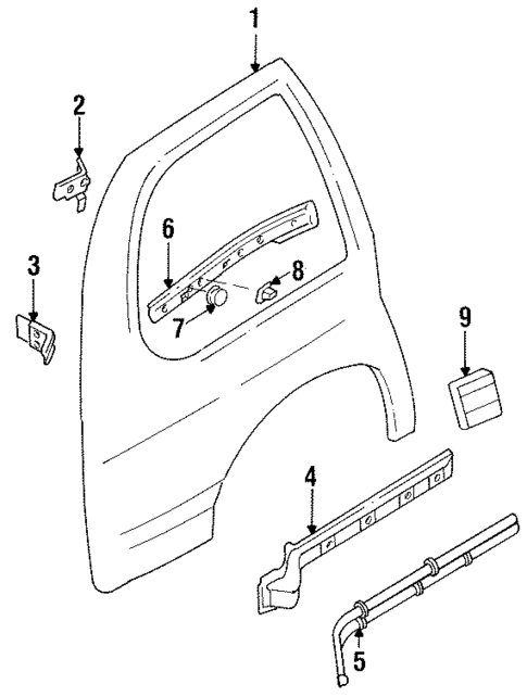 Side Panel & Components for 1993 Nissan Quest #0