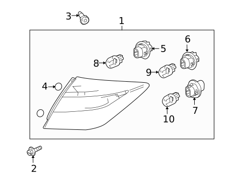 Tail Lamps for 2015 Honda Crosstour #0
