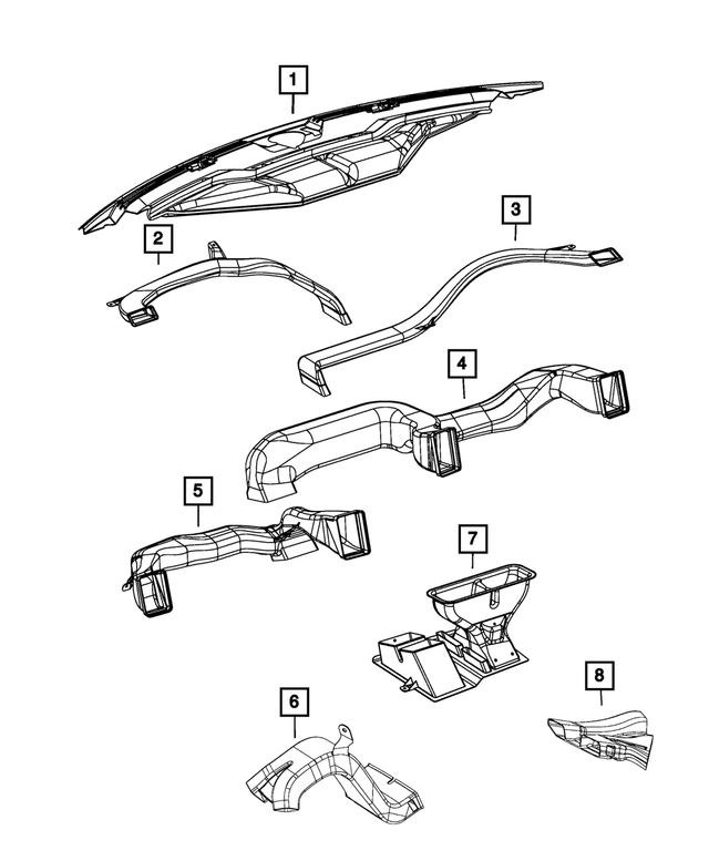 68050665AA - Air Conditioners and Heaters: Demister Duct for Mopar Image image