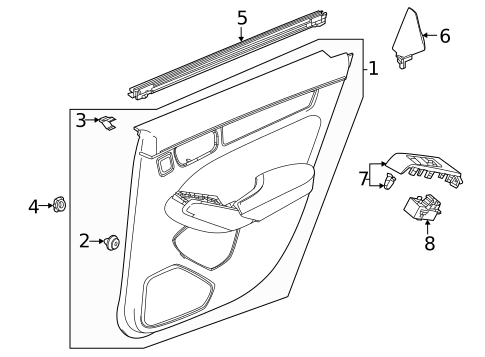 Interior Trim - Rear Door for 2024 Honda Civic #0