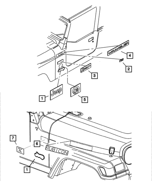 Decals and Tapestripes for 2003 Jeep Wrangler #0