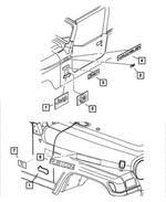 5JF14HA9AA - Exterior Ornamentation: Decal for Jeep: Wrangler Image