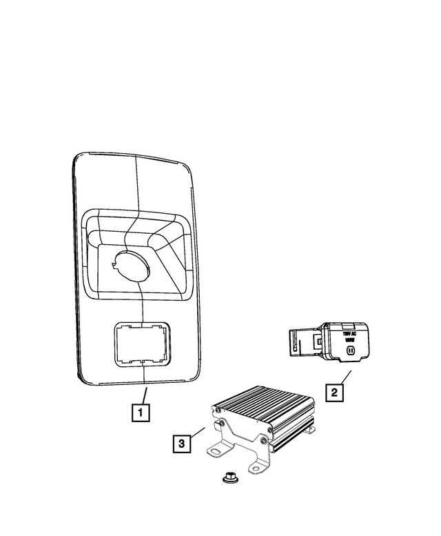 1JG371J3AA - Electrical: Power Outlet Bezel for Mopar Image image