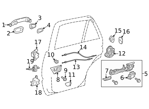 Rear Door for 2013 Lexus LX570 #1