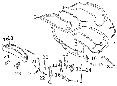 Convertible Top for 1999 Volvo C70 #1