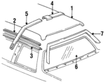 20563078 - Body: Roof Panel for Buick: Century | Oldsmobile: Cutlass Ciera Image