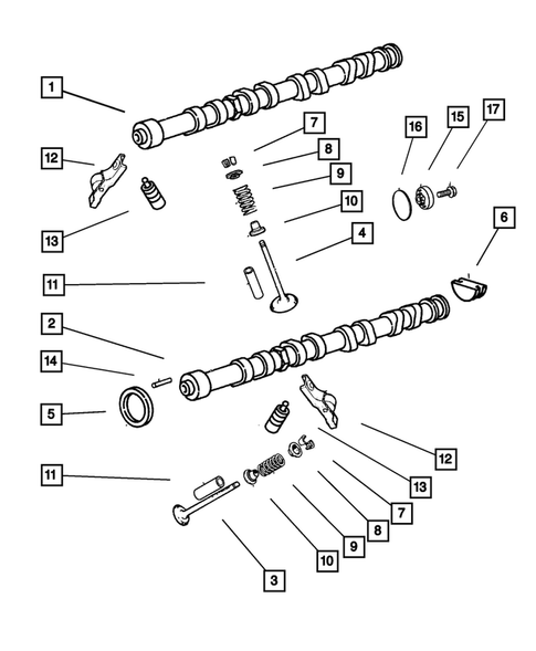 Camshafts and Valves for 2001 Chrysler PT Cruiser #0