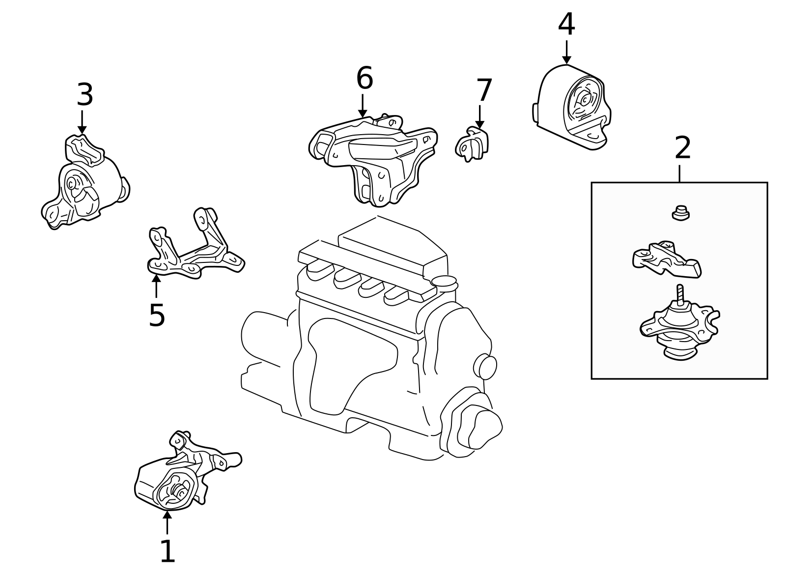 50827-S5B-000 - Bracket, Rear Engine Mounting (Mt) 2003-2005 Honda ...