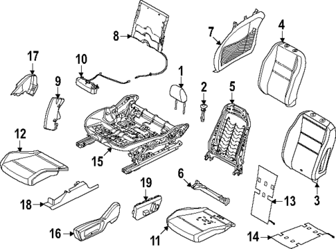 Driver Seat Components for 2021 BMW X2 #2