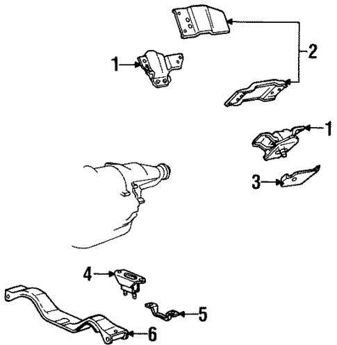 Engine & Trans Mounting for 1998 Ford Mustang #0