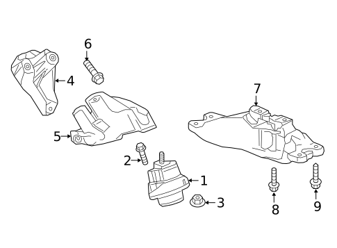 Engine & Trans Mounting for 2017 Cadillac CTS #0
