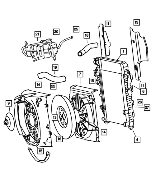 Radiator and Related Parts for 2003 Jeep Liberty #0
