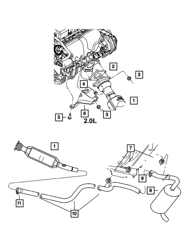 4546942AJ - Exhaust: Catalytic Converter for Mopar Image