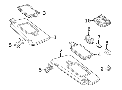 Interior Trim - Roof for 2020 Mercedes-Benz SL550 #0