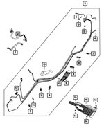 68464852AA - Fuel and Accelerator Pedal: Fuel Line Bundle for Mopar Image