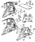 5023561AA - Interior Trim: D Pillar Bracket, Left for Mopar Image