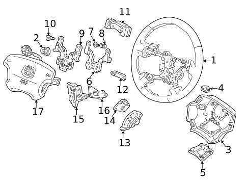 Steering Wheel & Trim for 1999 Acura RL #0