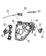1SP27HAVAC - Doors, Door Mirrors and Related Parts: Exterior Door Handle, Left for Mopar Image image
