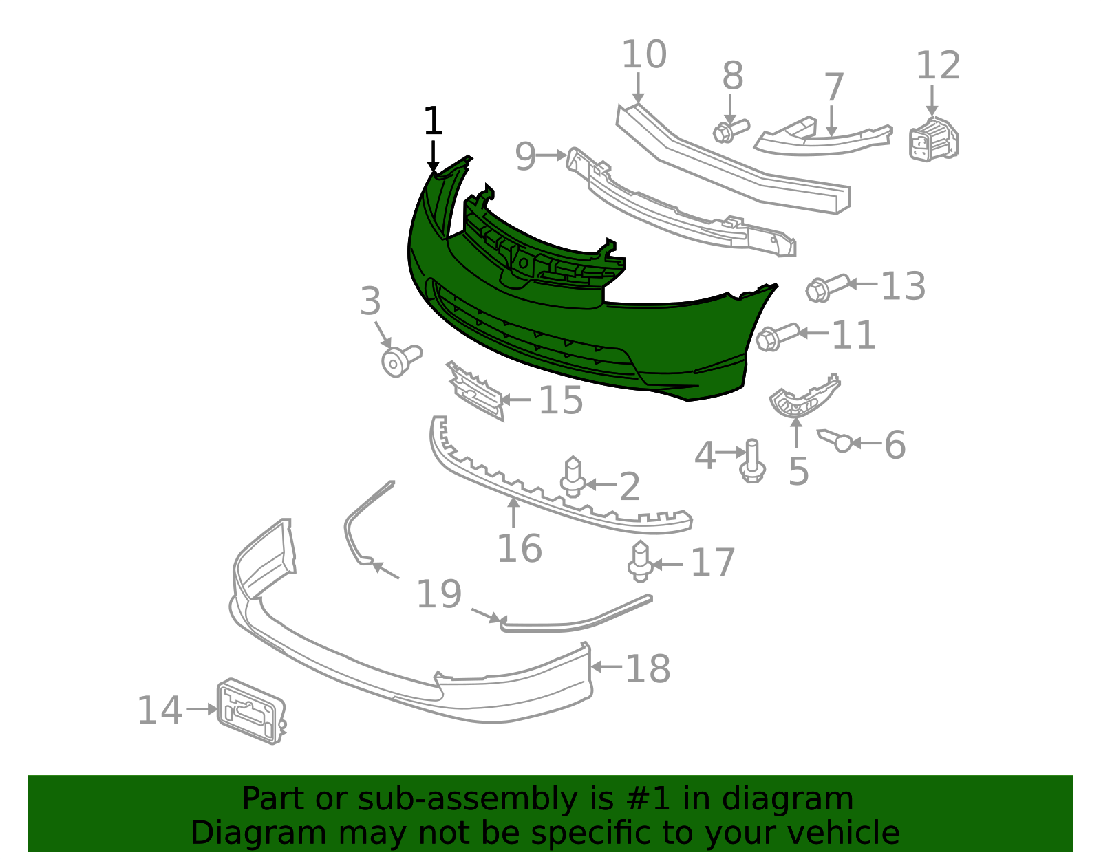 OEM 2007-2008 Honda Civic Bumper Cover 04711-SNX-A90ZZ | Honda ...