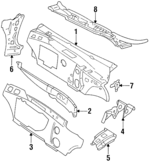 25626899 - Body: Upper Extension for Buick: LeSabre | Oldsmobile: 88, 98, LSS, Regency | Pontiac: Bonneville Image