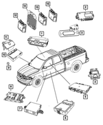 68110979AC - Electrical: Vehicle Systems Interface Module for Ram: 1500, 2500, 3500 Image