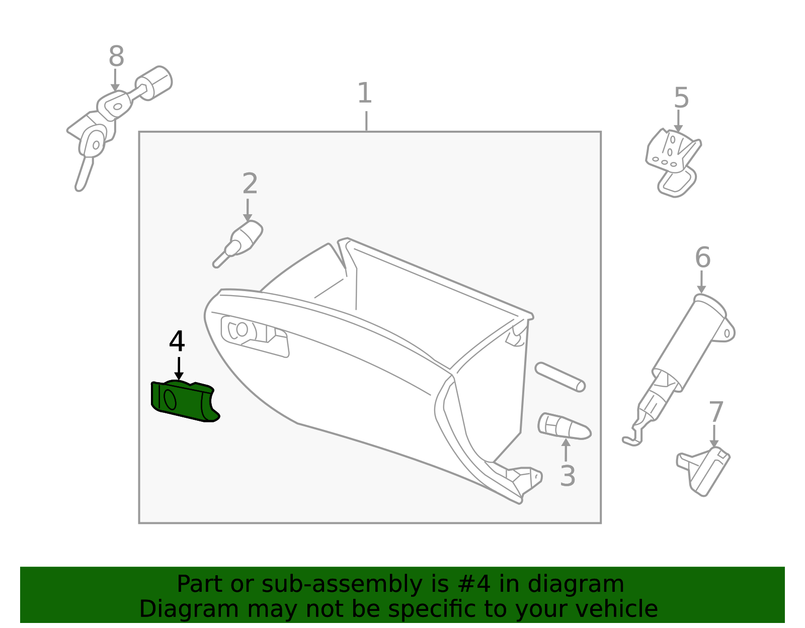 77545-TA0-A01ZB - Glove Box Handle 2008-2012 Honda Accord | Honda