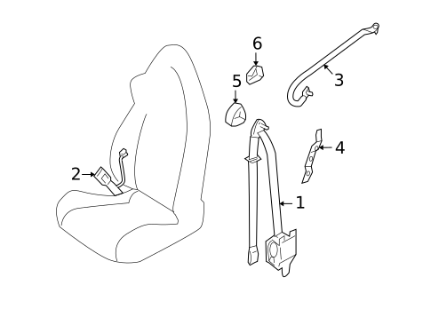 Front Seat Belts for 2011 Mazda RX-8 #0