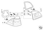 63217177695 - Lighting: Rear Light in the Side Panel, White Left for BMW Image